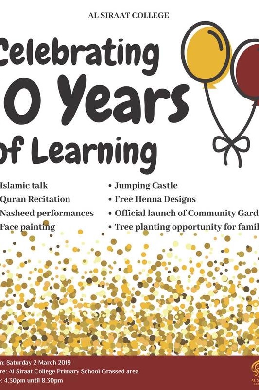 Community Celebration of 10 Years of Learning